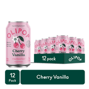 OLIPOP Prebiotic Soda, Cherry Vanilla, 12 fl oz, 12 Pack