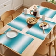 thumbnail image 5 of Ombre Turquoise Placemats Set of 8 Gradient White Abstract Minimalist Stripe Place Mats Indoor Wipeable Table Mats Washable Dining Table Placemats for Kitchen Holiday Party Home Decor 13x19 Inch, 5 of 9