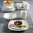 thumbnail image 6 of Gibson Home Everyday Square 16 Piece Porcelain Dinnerware Set - White, 6 of 6