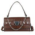 thumbnail image 4 of Bolsa de mano de cocodrilo para mujer, de hombro con cadena de amor, de mensajero de cuero PU Tmvgtek Para Estrenar, 4 of 9