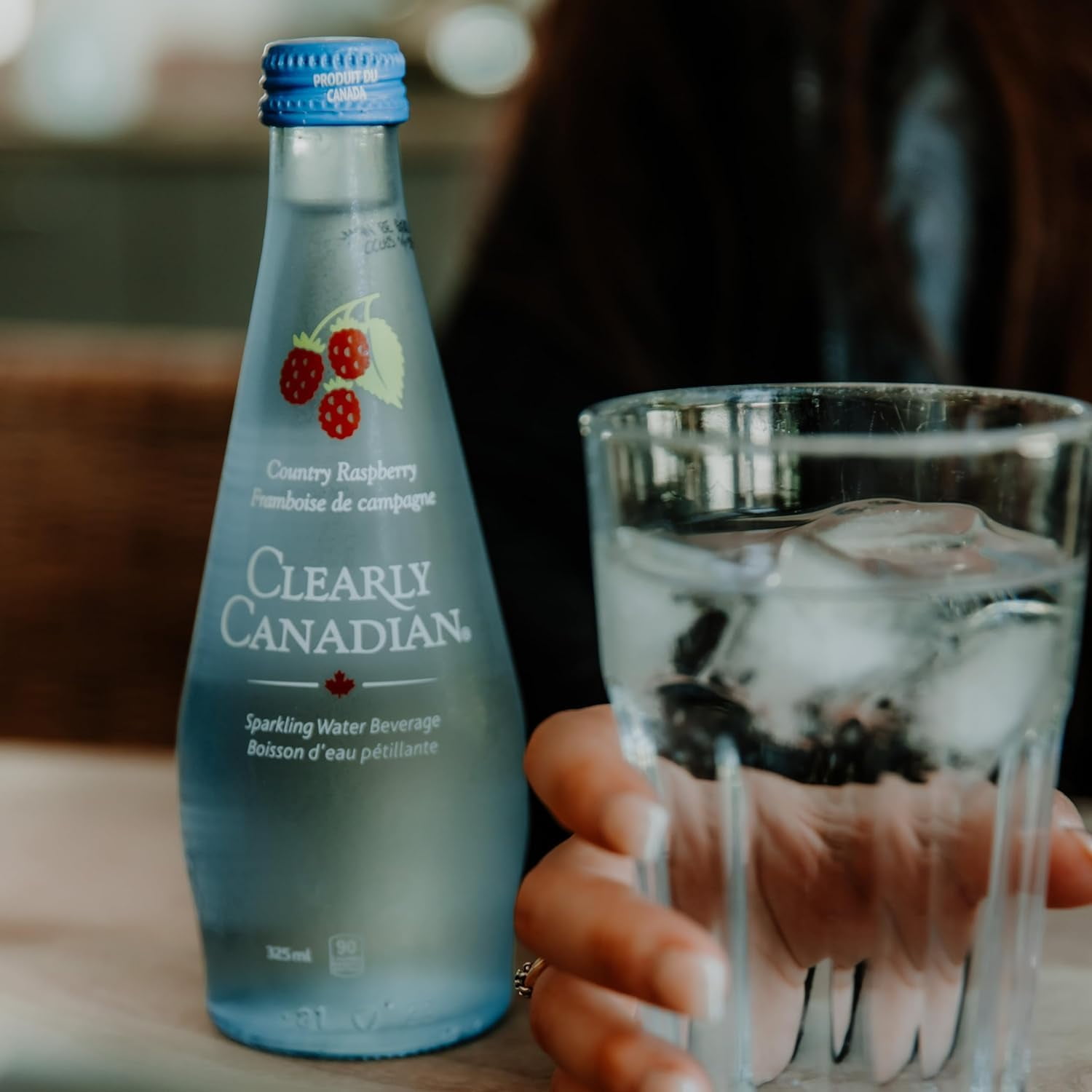 Pack of 12, Clearly Canadian Country Raspberry Sparkling Water, 11 fl oz