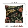 thumbnail image 4 of Shiartex Decorative Throw Lumbar Pillow Cover Vintage Elegant Butterfly Hibiscus Floral Old Black Fern Pattern Begonia Bird Flowers Exotic Calla Cozy Pillowcase for Couch Bed 2pcs White, 4 of 7