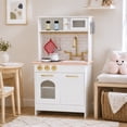 thumbnail image 6 of Teamson Kids Small Play Kitchen with Oven, Microwave, Sink, Clicking Knobs and 9 Accessories, Little Chef Boston, 6 of 10