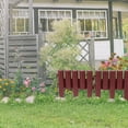 thumbnail image 3 of IFANLANDOR 4Pcs Plastic Flower Bed Border Fence Brown Landscape Border for Paths Outdoor Use, 3 of 8