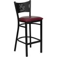 thumbnail image 1 of Flash Furniture Hercules 31" Black Back Metal Bar Stool in Burgundy, 1 of 4