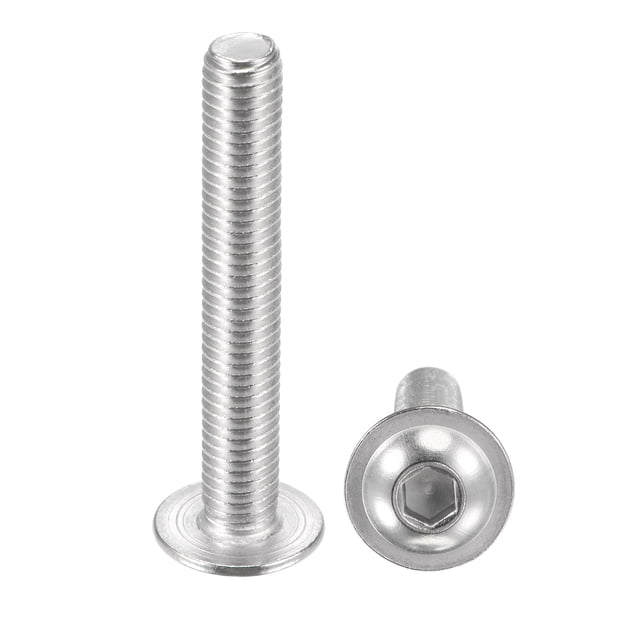 Unique Bargains M8x55mm 304 Stainless Steel Flanged Button Head Socket Cap Screws 10 Pack