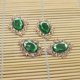 thumbnail image 4 of 20 botones planos de perlas brillantes para manualidades, vestidos y álbumes de recortes. color verde mezclado, 4 of 9