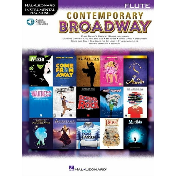 Contemporary Broadway: Instrumental Play-Along for Flute, (Paperback)