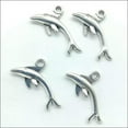 thumbnail image 4 of U8MO 8/20/50/100X dolphin fish Antique Silver Charms Pendants Jewelry Making 23*12mm-100pcs, 4 of 5