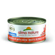 Angle View: Almo Nature High Quality Sourced Complete Chicken with Cheese in gravy Grain Free Wet Canned Cat Food 2.47 oz.(12 Pack)