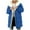 Coat-Blue, variant on Turilly Ladies Lining Coat Womens Winter Warm Thick Long Jacket Hooded Overcoat