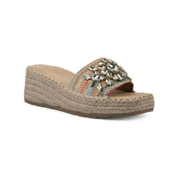 White Mountain Womens Stitch Wedges Espadrilles