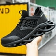 thumbnail image 5 of DianSen Safety Sheos for Men Steel Toe Sneakers Breathable Protection for Work Anti-Smash Size8-12.5, 5 of 12