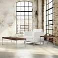thumbnail image 3 of Pemberly Row End Table Espresso Wood Veneer Top with Chrome legs, 3 of 8