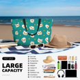 thumbnail image 5 of Beach Bag - Cute Fried Egg Skull Large Beach Tote Bag, Beach Bags For Women With Zipper Beach Essentials, Swim Pool Bag Large Tote, 5 of 7