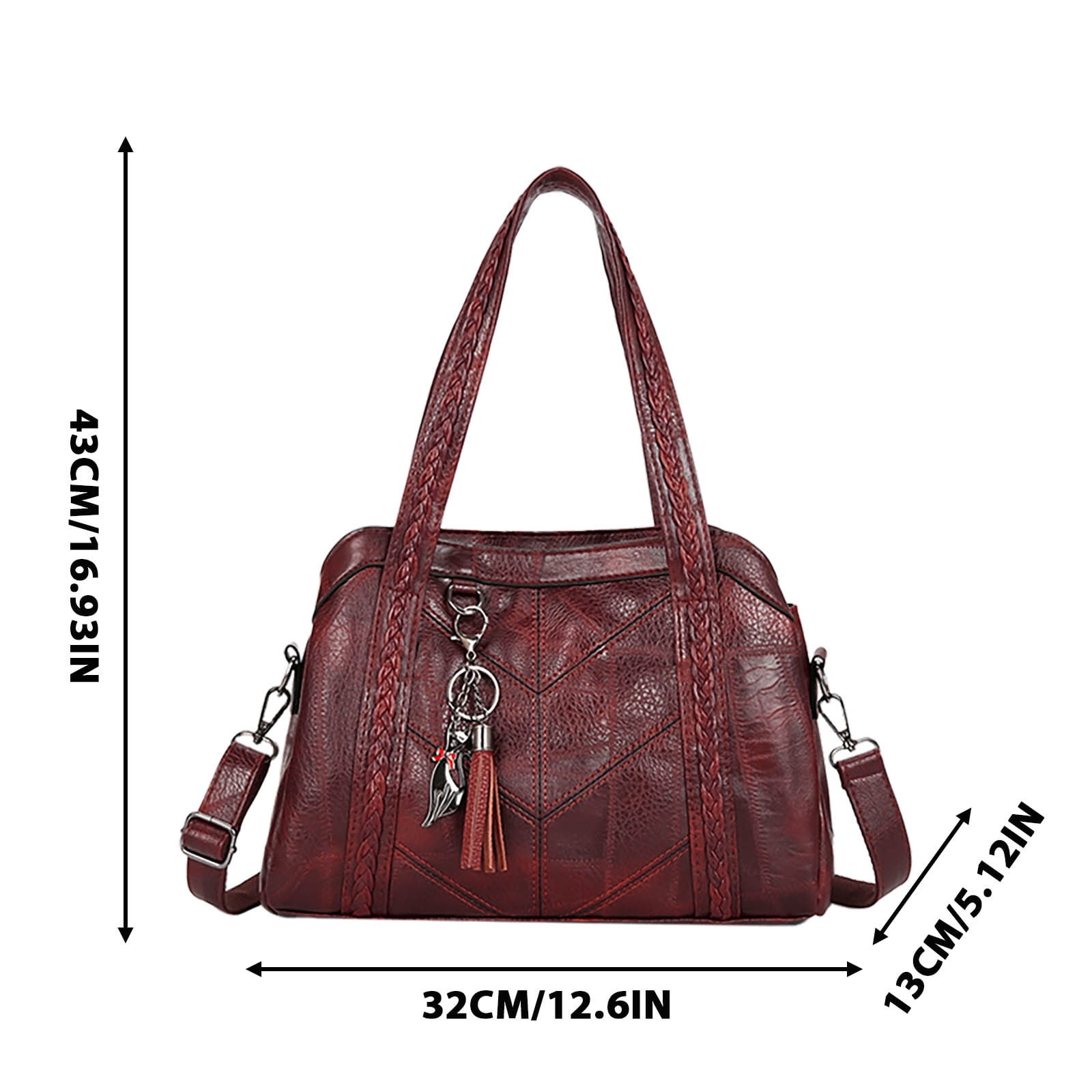 Aooww 2025 Crossbody Purses and Handbags for Women - Leather Tote Purse with Top Handle Satchel and Detachable Strap