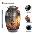 thumbnail image 2 of JAGASY Orange Butterfly Urn for Ashes Adult male & Female - Grey Large Urn for Ashes for Women - Orange Leaf Cremation Urns for Girl - Memorial Urn for Father & Mother - ( 10 Inch ), 2 of 7