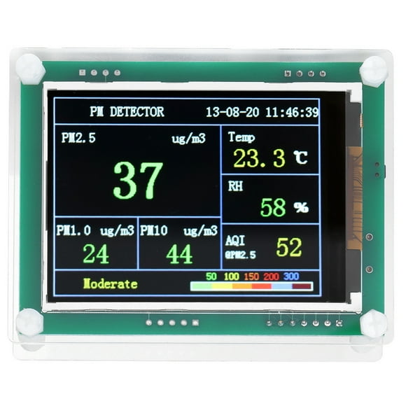 Thousandth Display Accuracy1Ug/M3 Heat Dissipation Effect Air Quality Monitor, PM2.5 Detector, Office for Home Car Outdoor