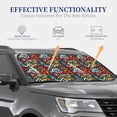 thumbnail image 2 of Lsque Geometry 2 PCS Windshield Sun Shade | CarFoldable Window Covers | Car Accessories Reflect UV for Universal Cars SUV Truck | Large, 2 of 7