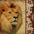thumbnail image 2 of Pinto, Patricia 12x12 Gold Ornate Wood Framed with Double Matting Museum Art Print Titled - Safari Script I, 2 of 4