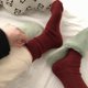 thumbnail image 3 of Calcetines de mujer de lana elástica suave con rayas verticales enceradas y doble aguja para otoño e invierno con calcetines de lana engrosados, 3 of 4