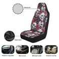 thumbnail image 5 of Uorisanigo Skull Floral Car Front Seat Covers Waterproof Universal Front Seat Cover Removable Automotive Accessories Easy Installation Suitable for Cars, SUV and Trucks, 5 of 7