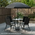 thumbnail image 1 of Costway Ensemble de Salle à Manger de Patio 6 Pcs avec Parasol Ensemble de Table et Chaises d'Extérieur pour Jardin, 1 of 10