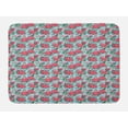 thumbnail image 1 of Peony Bath Mat, Coming of the Spring Arrangement of Flowers on Pastel Blue Background, Plush Bathroom Decor Mat with Non Slip Backing, 29.5" X 17.5", Pale Blue Green Pink, by Ambesonne, 1 of 2