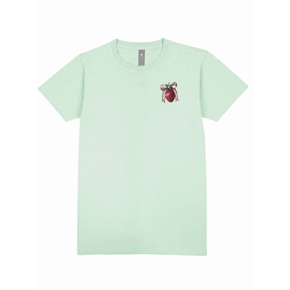 Simply Southern Strawberry Bow Mint T-Shirt