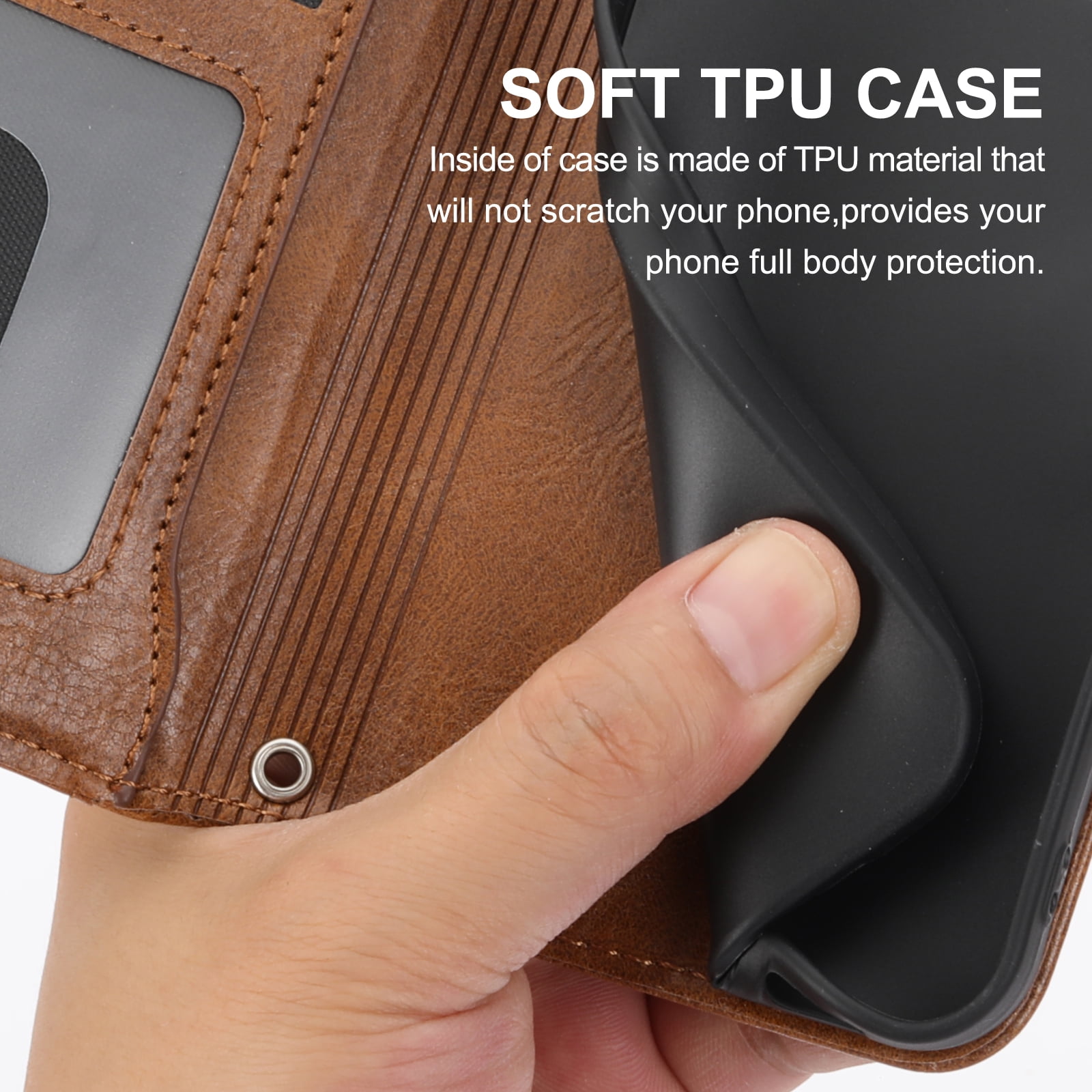 Nalacover Zipper Wallet Case for Samsung Galaxy S23, Detachable