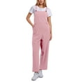thumbnail image 1 of Combinaison Décontractée Confortable pour Femme, Couleur Unie, avec Poches, Printemps Été, Combinaison Boutonnée Décontractée, Combinaison pour Femme, Rose, P, 1 of 7