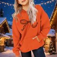 thumbnail image 4 of Cowsor Cute Hoodie for Teen Girls Trendy Bow Print Preppy Hooded Sweatshirts Kids Pullover Long Sleeve School Outfits, 4 of 7
