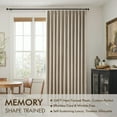 thumbnail image 2 of Sand Pinch Pleated 100% Blackout Linen Curtains 90 Inch Length 2 Panels Set, Pleat Curtains with Pin Hooks, Black Out Light Blocking Room Darkening Drapes for Bedroom Living Room Window, 2 of 17