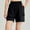 Black, variant on Women's Shorts Plus Size Bermuda 4X Under $10 Summer Fashion Solid Casual Elastic Waist Half Short Pants