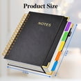thumbnail image 6 of AGCAN Lined Spiral Journal Notebook, 5.7"x 8.2" 5 Subject Notebook with Removable Dividers & Tabs, 150 Sheets College Ruled Notebook for Women, Men, Office, School, Black, 6 of 8
