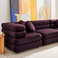 thumbnail image 5 of Modway Jubilee 5-Piece Modular Performance Velvet Sectional Sofa in Mulberry, 5 of 10