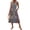 Purple, variant on Women's Fashionable Casual Retro Printed Dress