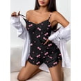 thumbnail image 3 of Ekouaer Ribbed Knit Cami Pajama Set for Women, 3 of 6