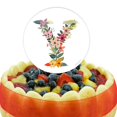 thumbnail image 5 of Acrylic Letter Y Floral Monogram Initial Cake Topper Party Decoration for Wedding Anniversary Birthday Graduation, 5 of 7