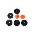 thumbnail image 3 of Greeniant Almohadillas de fieltro para platillos, 7 Uds., tuercas de ala, arandelas, naranja, negro, redondo, 50mm, juego de accesorios para tambor, Accesorios para instrumentos musicales Greeniant OD023676-00, 3 of 6