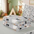 thumbnail image 5 of Erosebridal Goose Zipper Queen Comforter Set with Fitted Sheet and 2 Pillowcases for Girls, Black Bows Zipper Bedding Set, Gray Reversible, 5 of 7