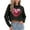 A50 Black, variant on Xdegoge Heart Long Sleeve Sweatshirts for Women Cropped Hoodie with Sequin Heart Print Valentine's Day Sweatshirt