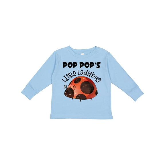 Inktastic Pop Pop's Little Ladybug Boys or Girls Long Sleeve Toddler T-Shirt