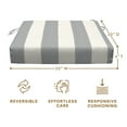 thumbnail image 6 of Cabana Stripe Stone Grey Premium Dining Seat Cushion (2-Pack), 6 of 8