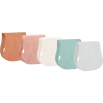 Baby Muslin Burp Cloths Sets for Unisex - 5 Pack Large Cotton Burping Clothes for Baby Girls and Boys, Newborn Essentials Must Haves