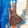 thumbnail image 4 of Girls Dress Gingerbread Man Sleeveless Dress for Girls Hem A-Line Casual Sundress, 4 of 7