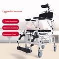 thumbnail image 4 of Nurth Tilt-in-Space Reclining Shower/Toilet Commode Chair, with Padded Seat, Back, Armrests. Care 4-in-1 Multifunction Chair, Flip-up Arm and Foot Rests, Commode Pail and Adjustable Headrest, 4 of 4