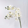 thumbnail image 5 of 9 Heads White Orchids Artificial Flowers 27.2'' Long Branch Artificial Orchids That Look Real Faux Orchid Stems Lifelike Fake Silk Orchid Flowers for Vase Table Centerpieces Wedding Room Home Decor, 5 of 6