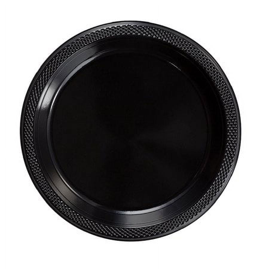 Black plastic plates clearance bulk