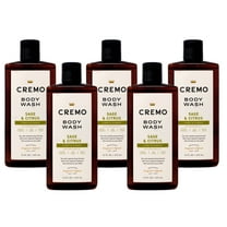 5 Pack - Cremo Body Wash for Men, Sage & Citrus – Bright Mandarin, Dry Herbs & White Cedar, 16 Fl Oz